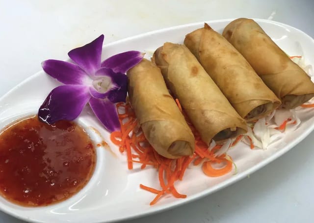 Vegetarian Egg Rolls.